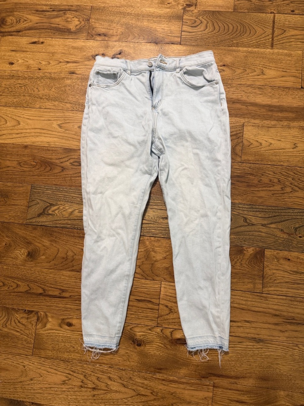LOFT Light Blue Cropped High-Rise Jeans